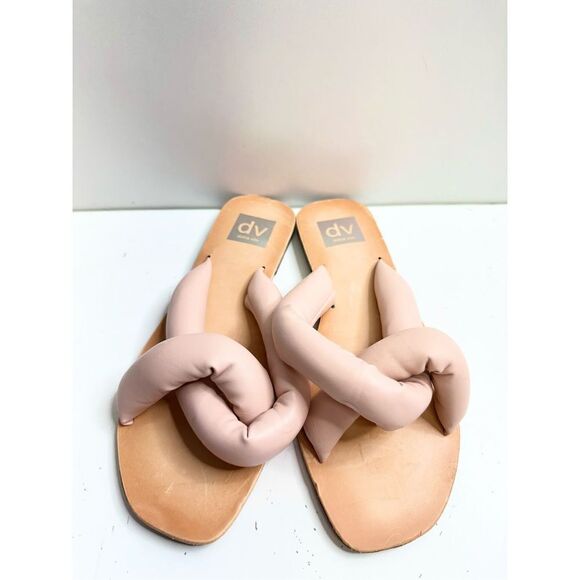 DV Dolce Vita Sandals Womens Size 7.5 Pink Janae Slip On Flats - Picture 2 of 7